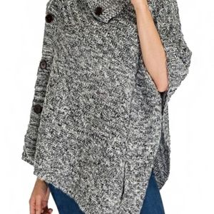 Collared Throw Over Poncho